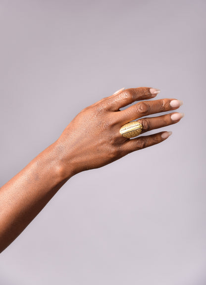18k Gold Vermeil Eclipse Flower Ring