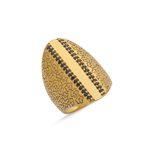 18k Gold Vermeil Eclipse Flower Ring